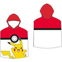 Foto van Pokémon poncho / badcape, ball - 50 x 115 cm - katoen