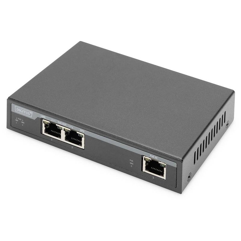 Foto van Digitus dn-95127-1 poe-extender 1 gbit/s ieee 802.3af (12.95 w), ieee 802.3at (25.5 w), ieee 802.3bt, ieee 802.3af (15.4 w), ieee 802.3at (30 w)