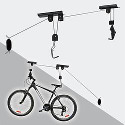 Foto van Storegoodz - fietslift - fiets plafondlift - ophangsysteem - met 2 haken