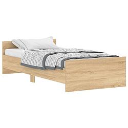 Foto van Vidaxl bedframe bewerkt hout sonoma eikenkleurig 90x200 cm