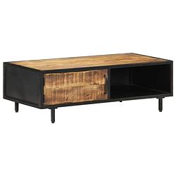 Foto van Vidaxl salontafel 105x50x35 cm ruw mangohout