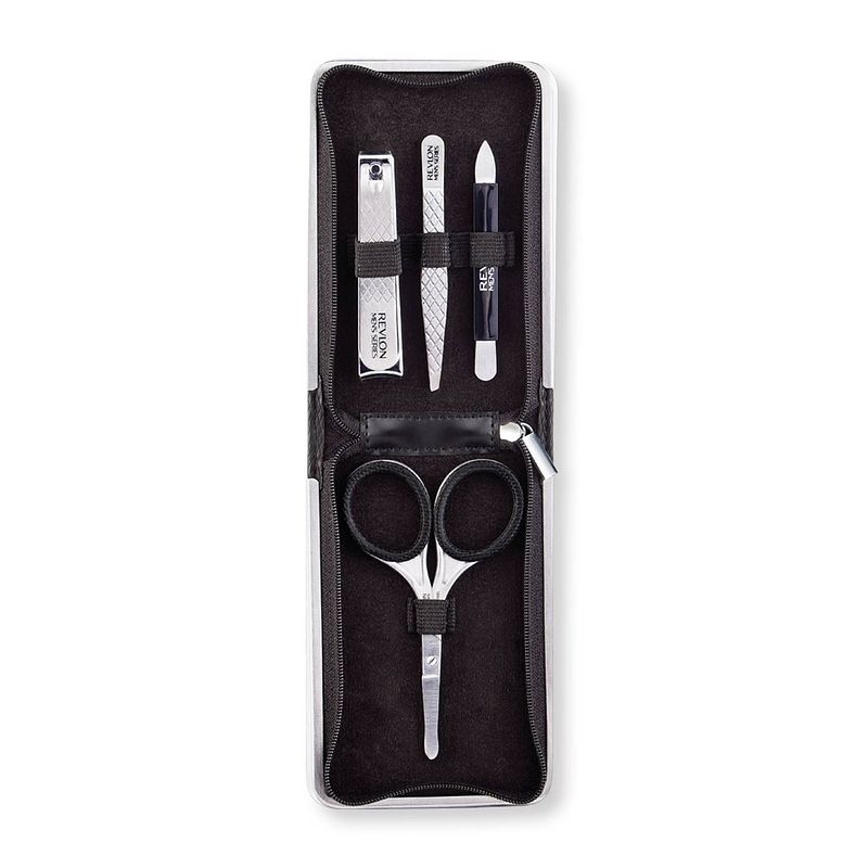 Foto van Men'ss series essential grooming set schaar + pincet + nagelknipper + vijl 42063