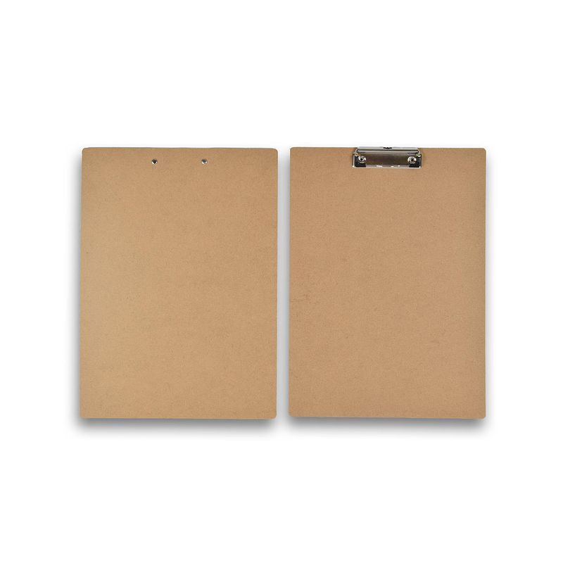 Foto van Set van 2 klembord klemborden beige a4 klembord mdf 287g klemmap a4 clipboard klemmap