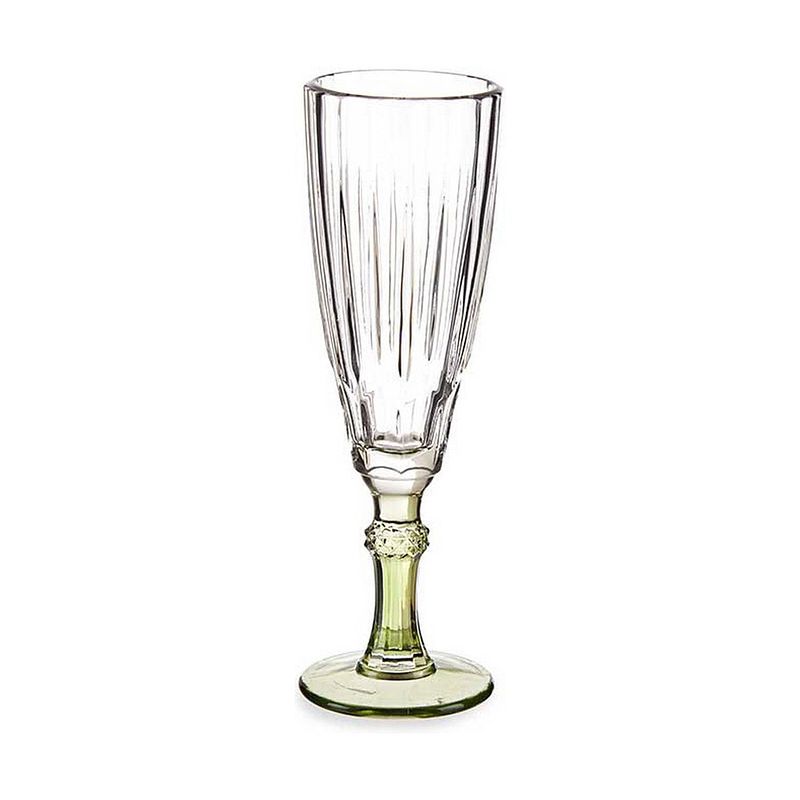 Foto van Champagneglas exotic kristal groen 6 stuks (170 ml)