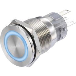 Foto van Tru components 1272972 las1-agqs-11e/b/12v druktoets 250 v/ac 3 a 1x uit/(aan) moment blauw ip65 1 stuk(s)