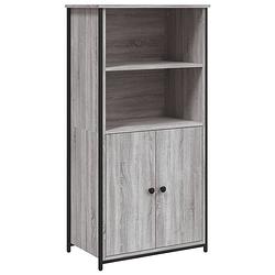 Foto van Vidaxl hoge kast 62x36x121,5 cm bewerkt hout grijs sonoma