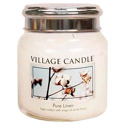Foto van Village candle - pure linen - medium candle - 105 branduren