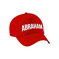 Foto van Abraham cadeau pet /cap rood voor heren - verkleedhoofddeksels