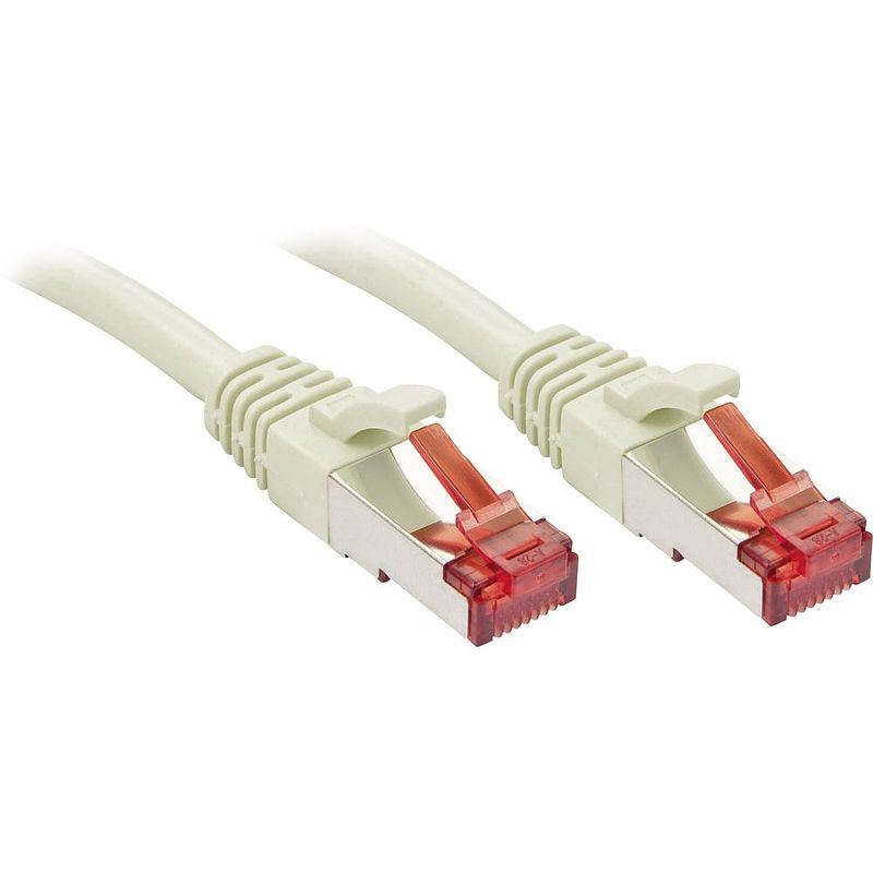 Foto van Lindy 47710 rj45 netwerkkabel, patchkabel cat 6 s/ftp 20.00 m grijs snagless 1 stuk(s)