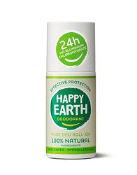 Foto van Happy earth 100% natuurlijke deo roll-on unscented