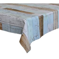 Foto van Tafelzeil/tafelkleed houten planken print 140 x 300 cm - tafelzeilen