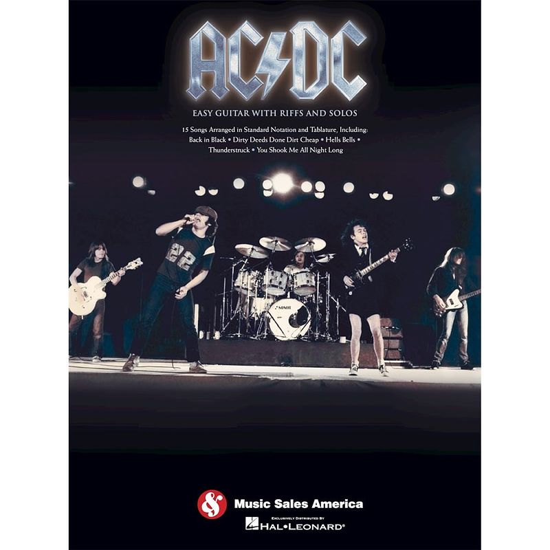 Foto van Hal leonard ac/dc easy guitar songboek voor gitaar