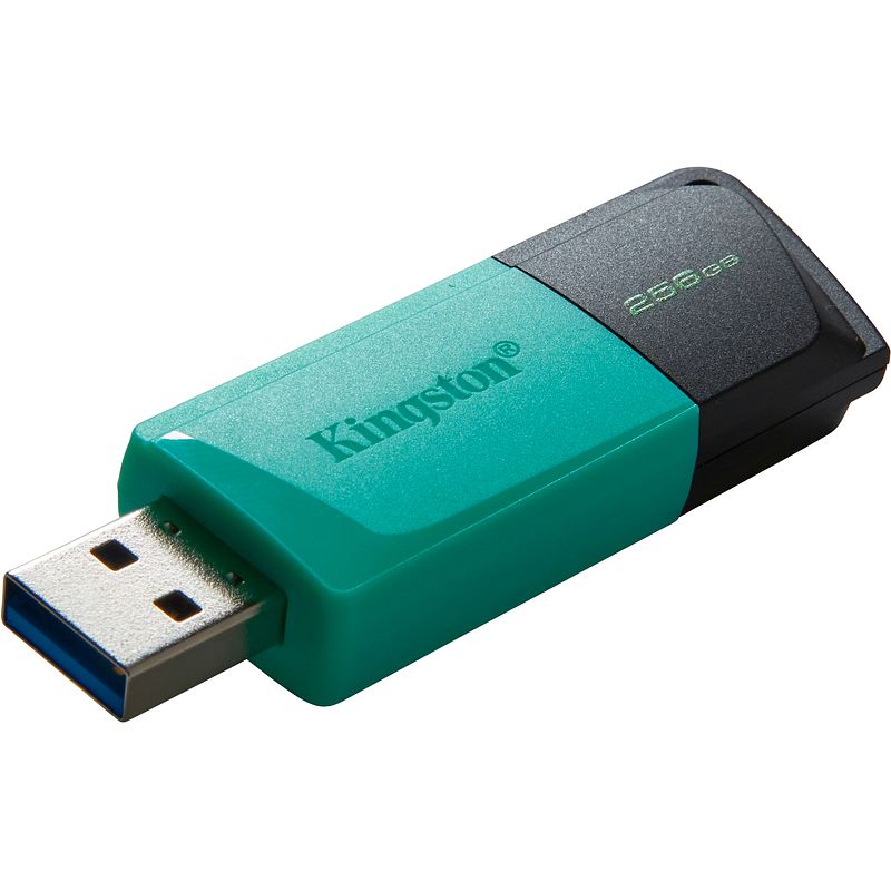 Foto van Kingston datatraveler exodia m 256 gb, usb 3.2 gen 1 (zwart + blauwgroen)