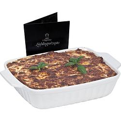 Foto van Chefarone ovenschaal - keramische schaal - lasagne ovenschaal - rechthoekig - wit - 37,2 x 25 x 8