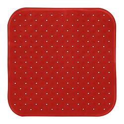 Foto van Msv douche/bad anti-slip mat badkamer - rubber - terracotta - 54 x 54 cm - badmatjes