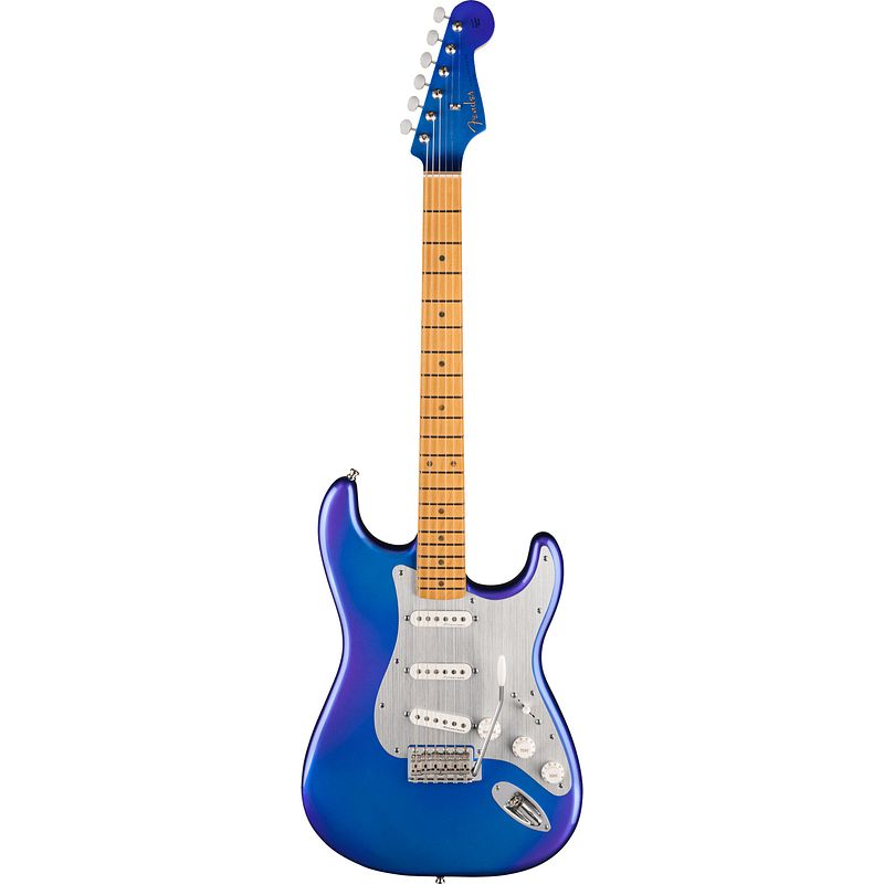 Foto van Fender limited edition h.e.r. stratocaster mn blue marlin elektrische gitaar met gigbag