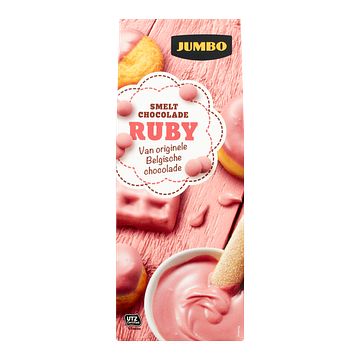 Foto van Jumbo smeltchocolade ruby 150g