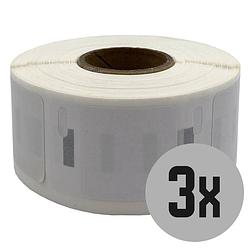 Foto van Dula dymo compatible labels - wit - s0929120 - vierkante etiketten - 3 rollen - 25 x 25 mm - 750 labels per rol