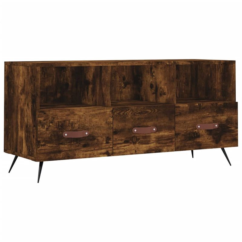 Foto van Vidaxl tv-meubel 102x36x50 cm bewerkt hout gerookt eikenkleurig