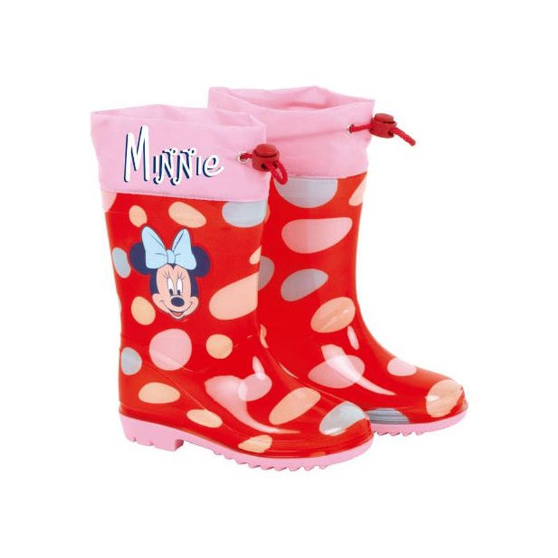 Foto van Regenlaarzen minnie meisjes pvc/textiel rood/roze maat 32