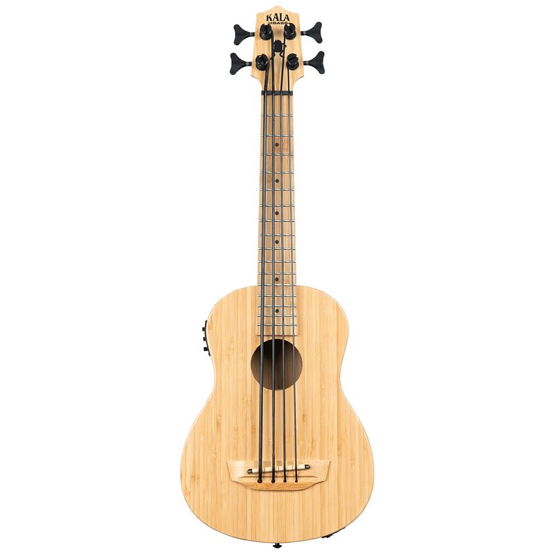 Foto van Kala u-bass bamboo fretted bas ukelele met gigbag