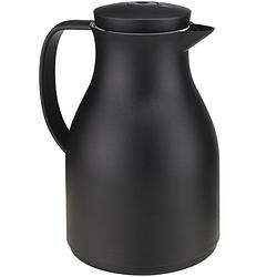 Foto van Isoleerkan/koffiekan zwart 1 liter met drukknop - thermoskannen