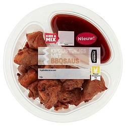 Foto van Jumbo kipdijstukjes met bbq saus 90g