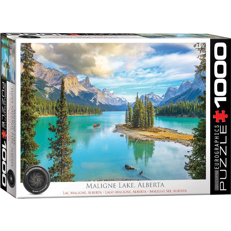 Foto van Eurographics puzzel maligne lake alberta - 1000 stukjes