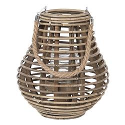 Foto van Clayre & eef beige windlicht ø 26*28 cm 6ro0469m