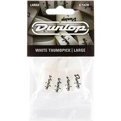 Foto van Dunlop 9003p white large thumbpicks set duimplectrums (4 stuks)