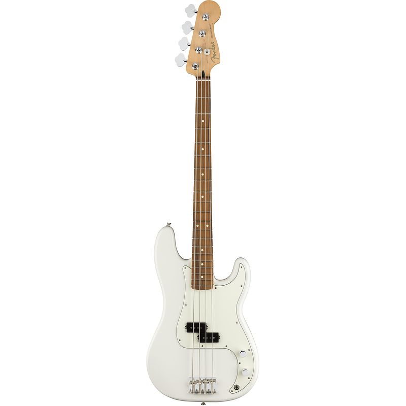 Foto van Fender player precision bass polar white pf