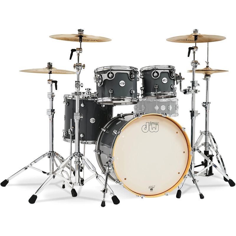 Foto van Dw drums ddlg2214sg design series maple steel gray 4d. shellset