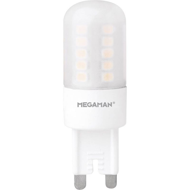 Foto van Megaman mm49192 led-lamp energielabel f (a - g) g9 stiftfitting 3.5 w = 30 w warmwit (ø x l) 18 mm x 55 mm 1 stuk(s)