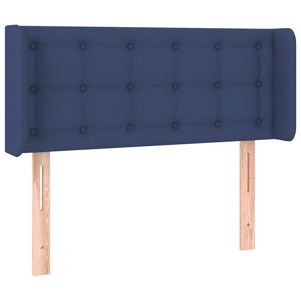 Foto van Vidaxl hoofdbord met randen 93x16x78/88 cm stof blauw