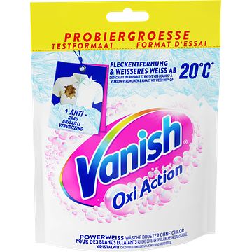 Foto van Vanish oxi action whitening booster poeder vlekverwijderaar voor witte was 250g bij jumbo