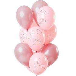 Foto van Folat ballonnen elegant lush blush 25 jaar 30 cm roze 12 stuks