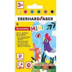 Foto van Eberhard faber kleurpotloden minimaxi 3 in 1 1 cm hout 6 stuks