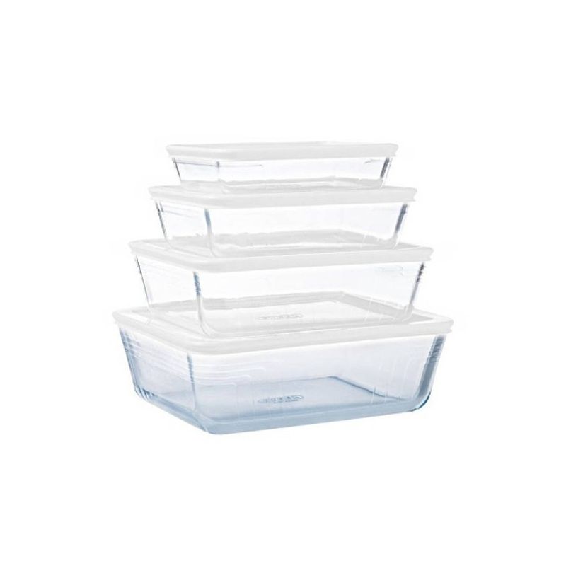 Foto van Cook & freeze ovenschaal met deksel - set van 4 stuks - glas - pyrex