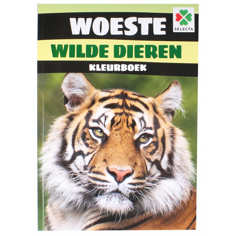 Foto van Selecta kleurboek woeste wilde dieren 30 cm 48 pagina's