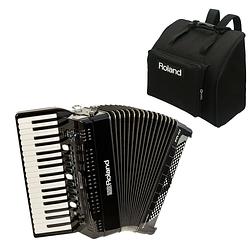 Foto van Roland fr-4x-bk v-accordion pianoklavier zwart met gratis tas