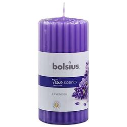 Foto van Bolsius geurkaars true scents lavendel 12 cm wax paars