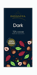 Foto van Bonvita premium dark chocolate 72%