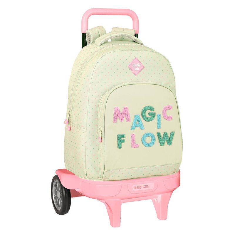 Foto van Schoolrugzak met wielen glow lab magic flow beige (33 x 45 x 22 cm)