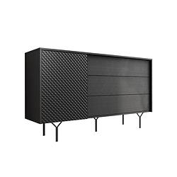 Foto van Meubella dressoir legacy - mat zwart - 144 cm