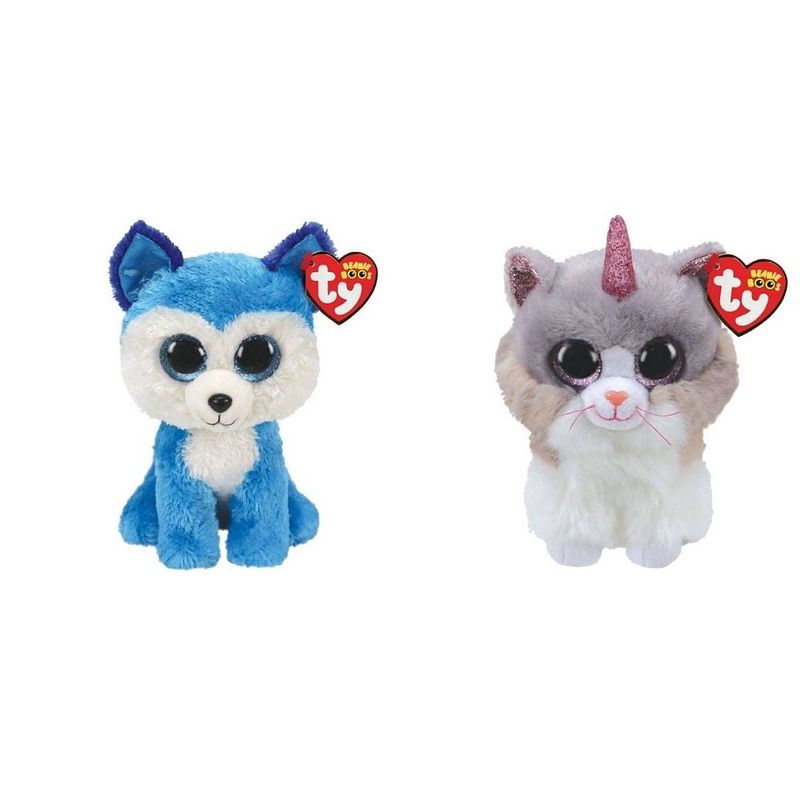 Foto van Ty - knuffel - beanie boo's - prince husky & asher cat