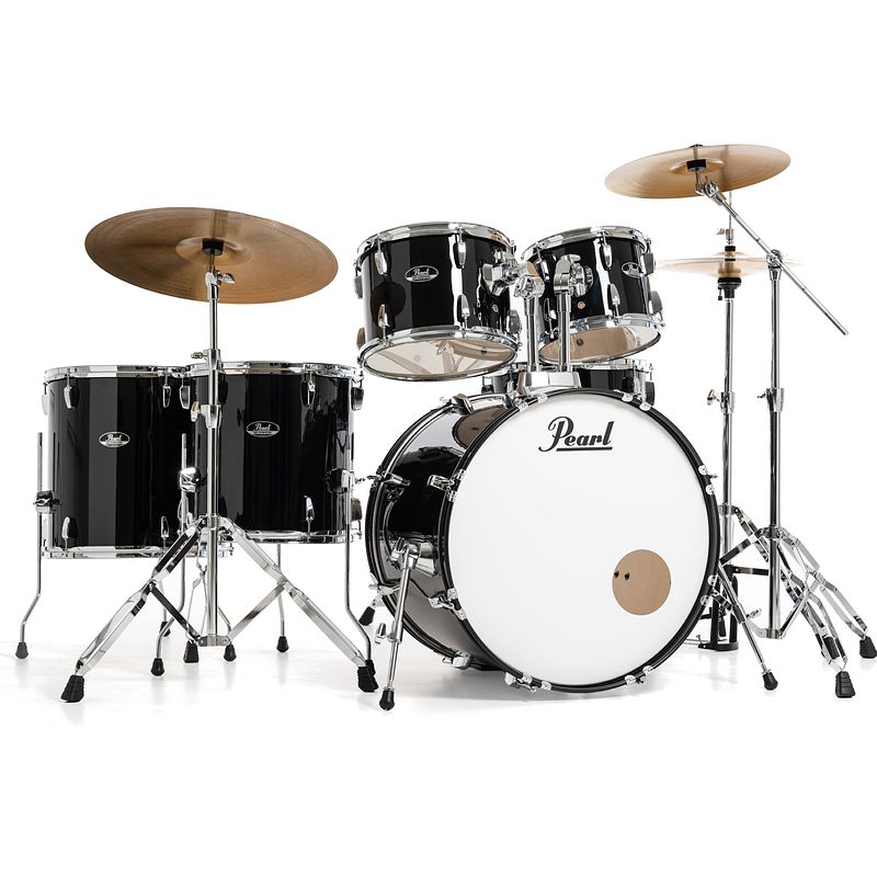 Foto van Pearl rs526sbc/c31 roadshow jet black 6-delig drumstel incl. bekkens