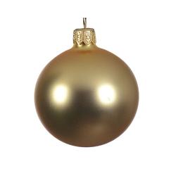 Foto van Kerstballen glas mat 15 cm licht goud