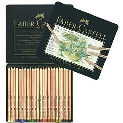 Foto van Pastelpotlood faber castell pitt metalen etui a 24 stuks