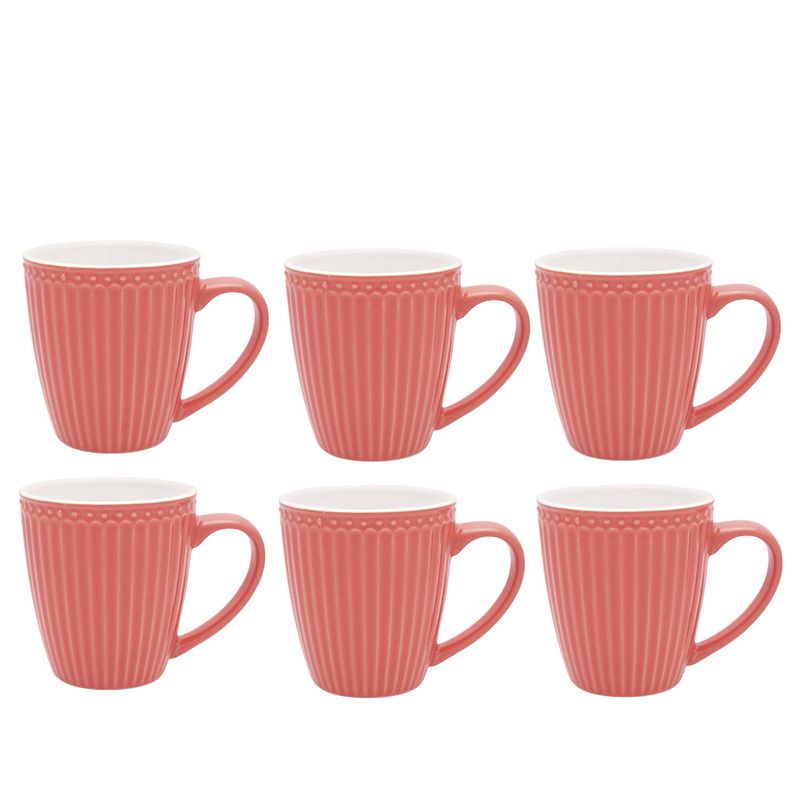 Foto van Greengate koffiemok alice coral 300 ml - 6 stuks