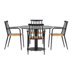 Foto van Hector tuinmeubelset tafel met 4 evira stoelen.